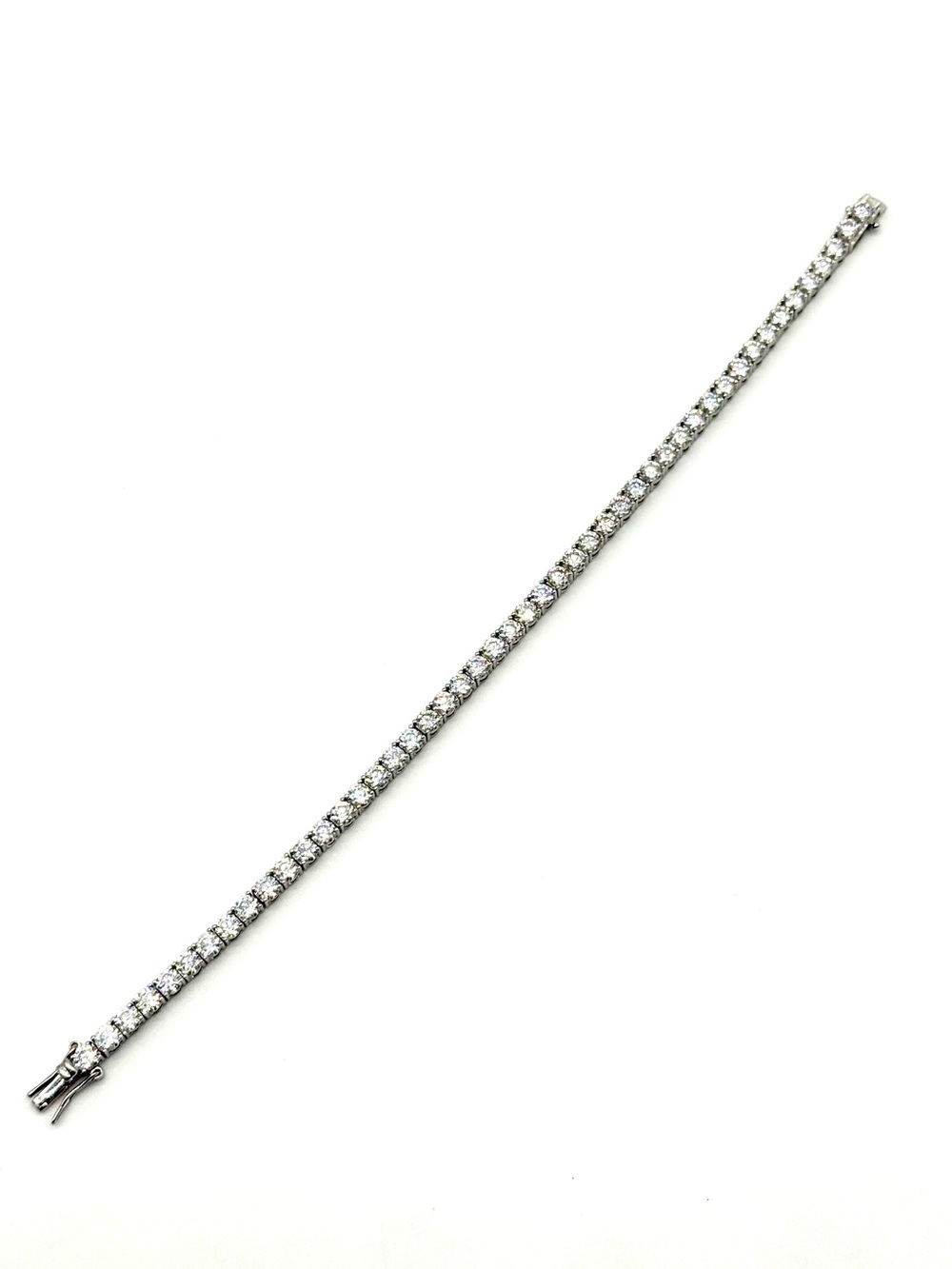 925 Silver, 13.5CTW Moissanite Tennis Bracelet - 7.5"